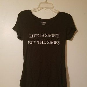 Buy the Shoes black v-neck top XS/S